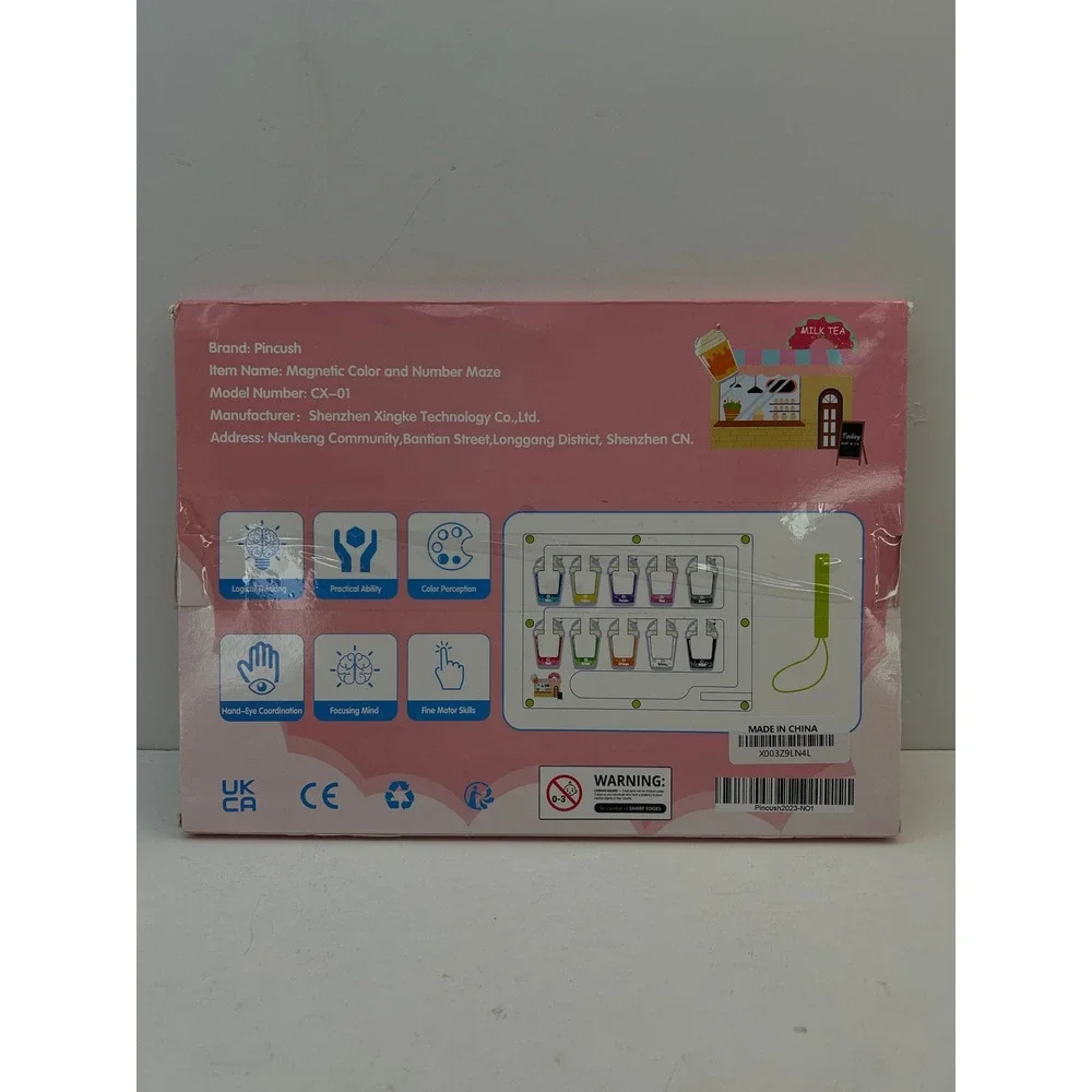 Pincushion Magnetic Color and Number Maze Kids  OS Pink CX-01